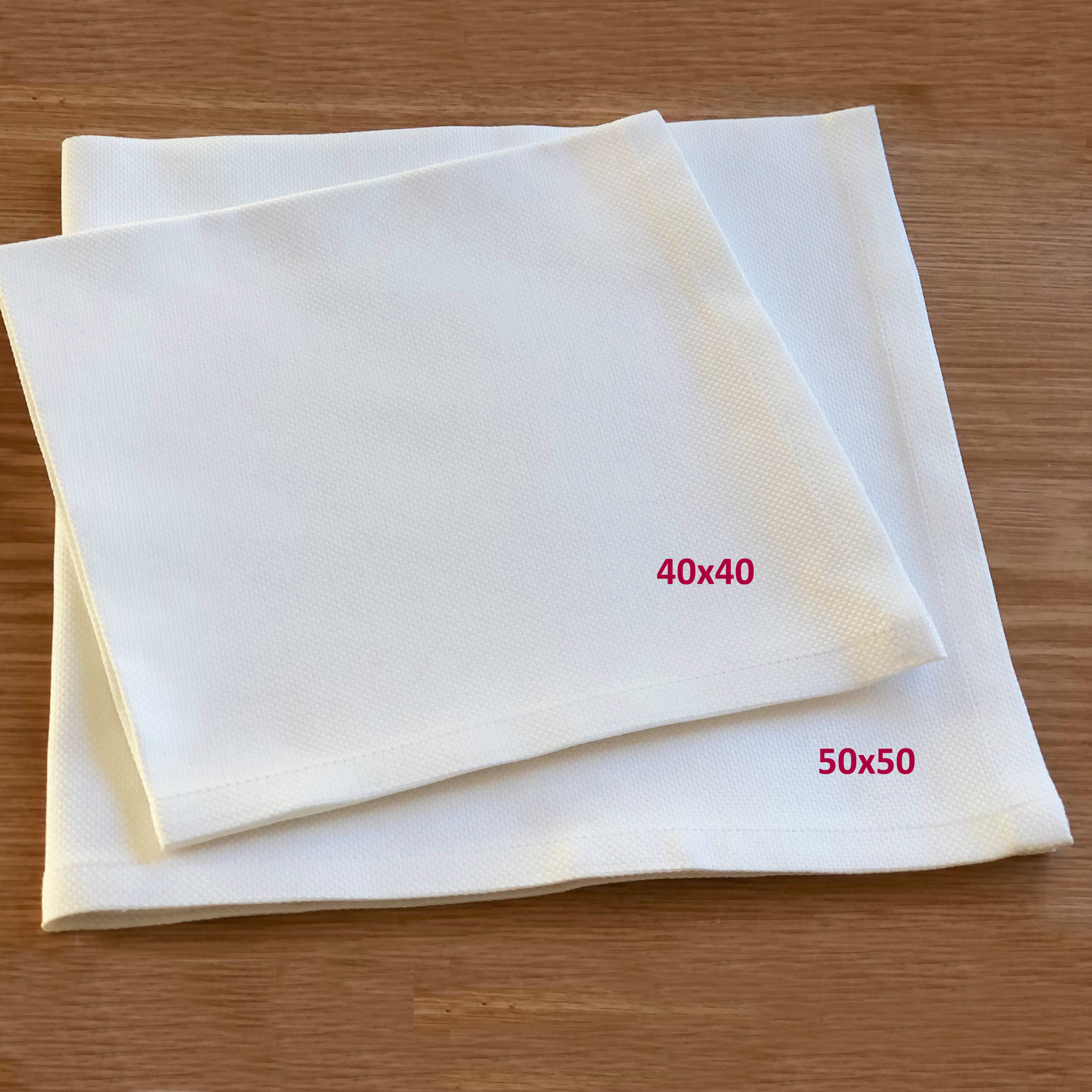 Gastro-Serviette uni weiss korbgeflecht