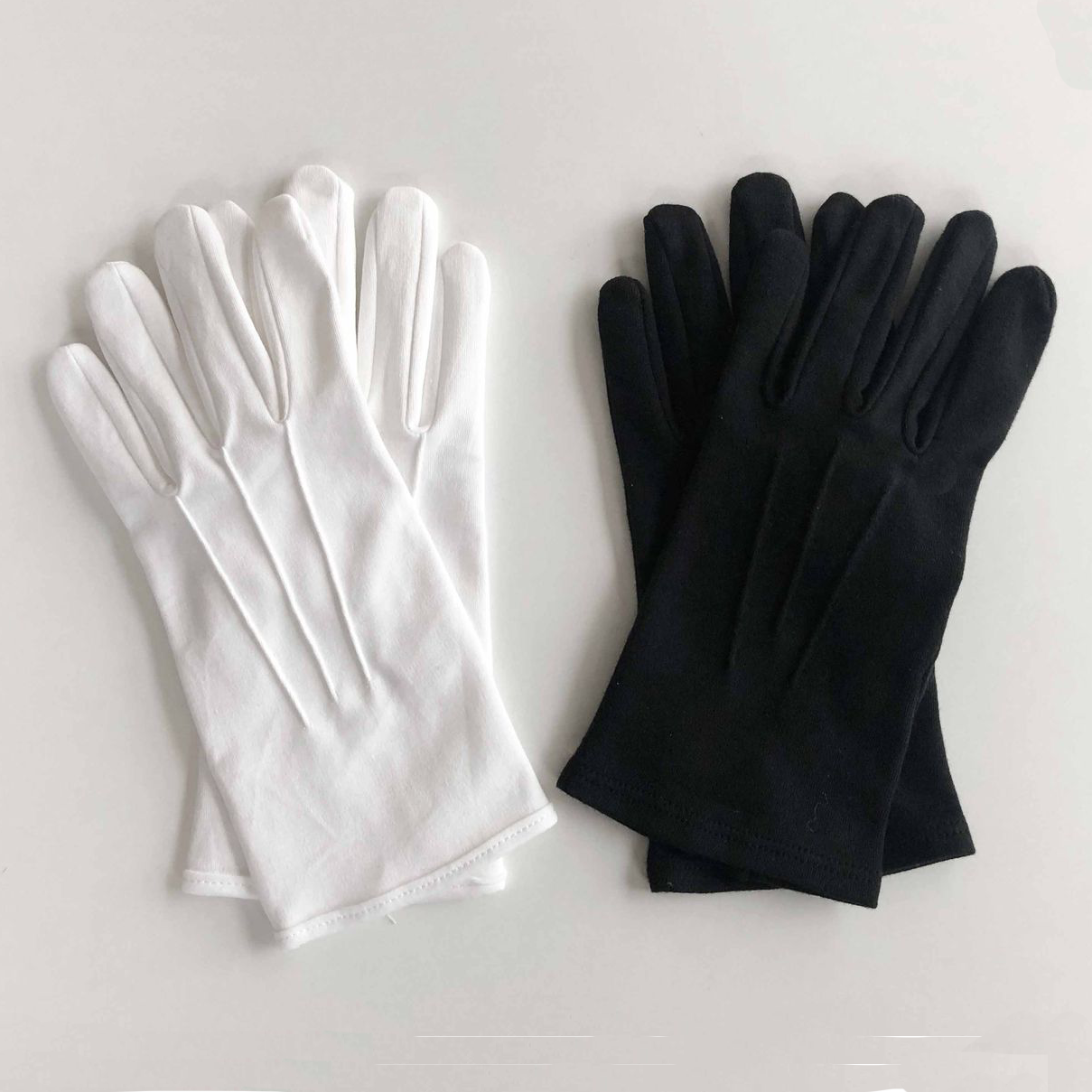 Kellnerhandschuhe schwarz - weiß