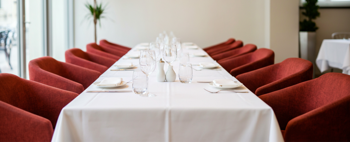 Gastro-Tischdecken auch für Konferenzräume