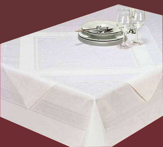 10 Tischdecken Zwirn Damast 80 x 80 weiß Gastro Hotel Bistro Hochzeit Party Bar 