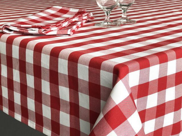 Gastronomie-Tischdecke rot-weiß kariert 130x170 | GASTRO-Tischdecken online