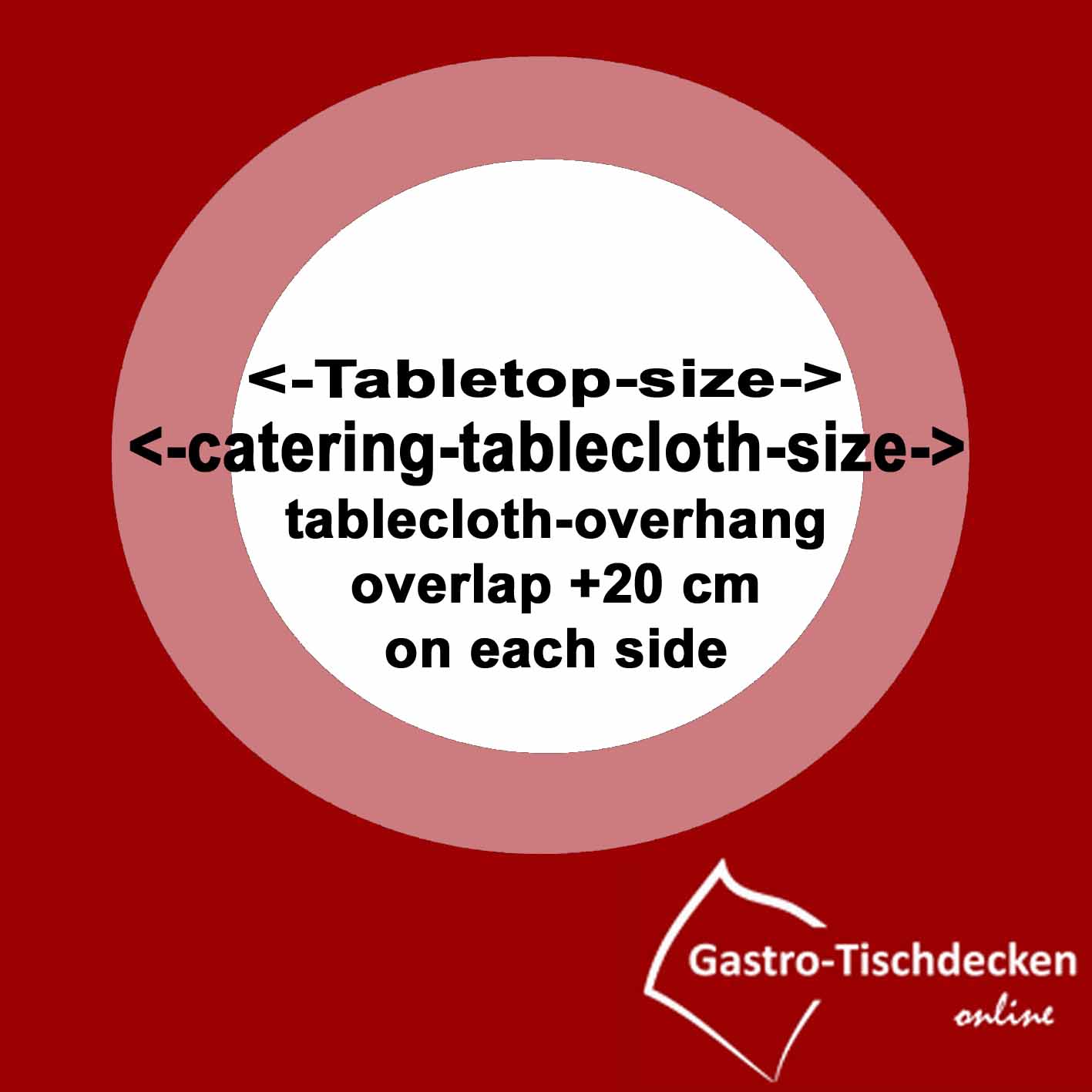 round catering tablecloth - measured
