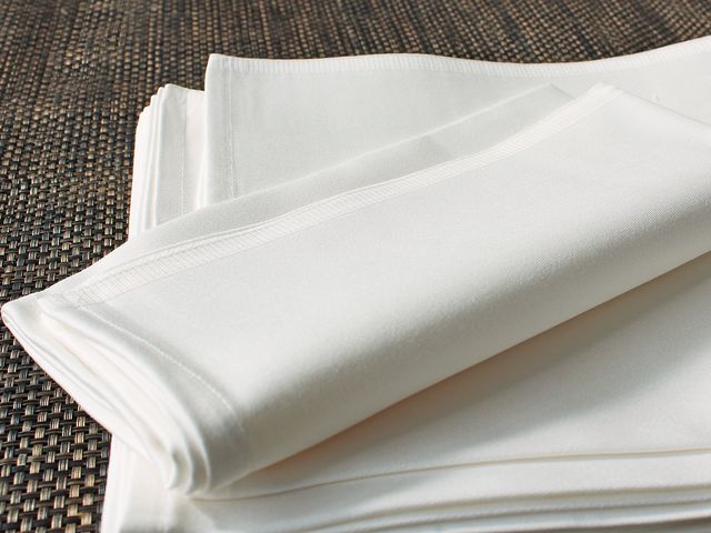 25-1.000 Stück Stoffservietten 50x50 cm weiß Damast Baumwolle *Gastro-Qualität* 