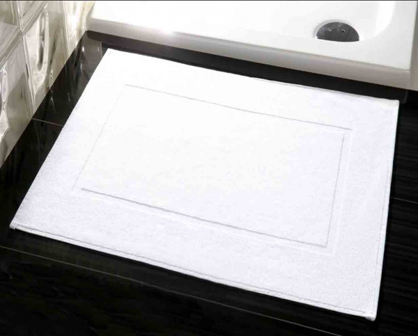 Hotel bath mat, twisted terry, white, 50x70 cm