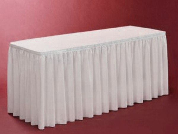 Skirting für Buffet-Tisch, weiß, Länge 410cm, 490cm, 580cm