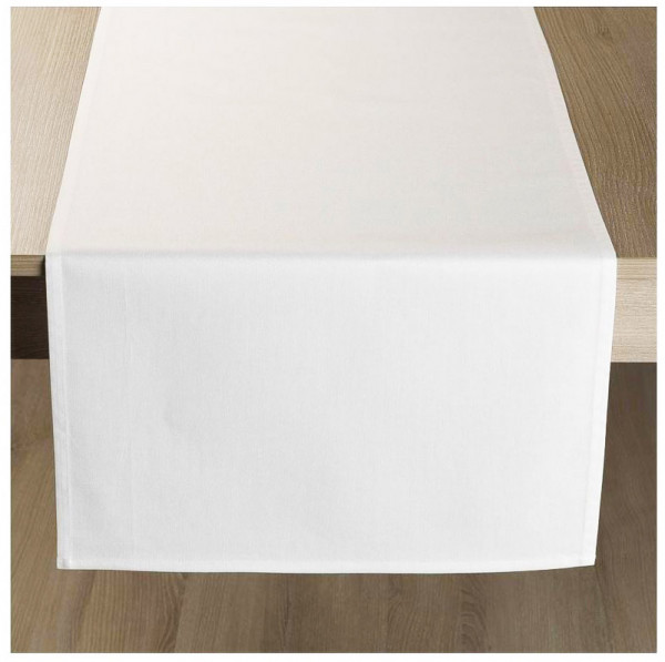 Gastro-Tischläufer, weiß, ohne Muster, 50x130